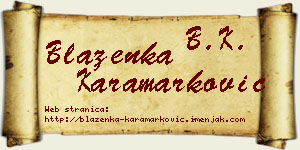 Blaženka Karamarković vizit kartica